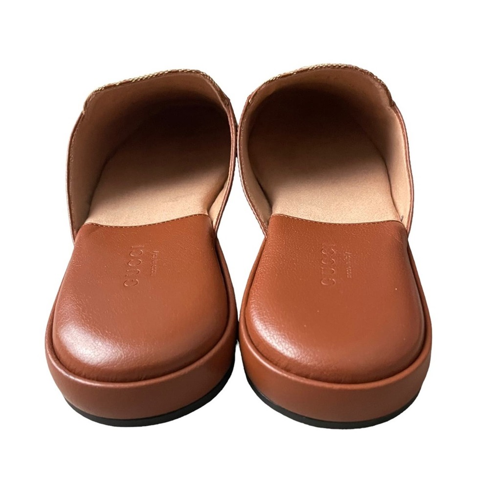 NEW Gucci Princetown GG Monogram Mules Slide Brown Size 37 - Picture 6 of 11
